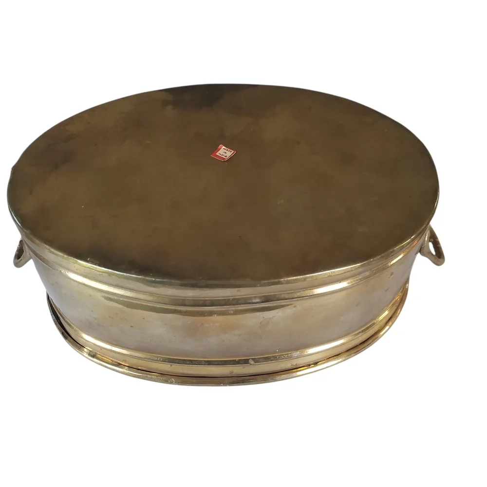 VINTAGE MCM Solid Brass Pineapple Oval Planter – Made in India